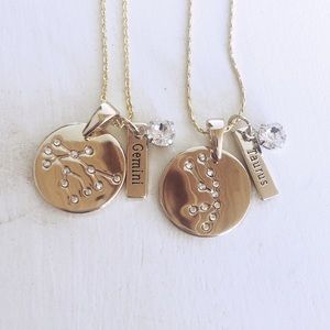 14K gold plated Astrology necklaces with constellations